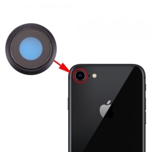 Sklíčko zadní kamery iPhone 8 (4,7) + rámeček černá