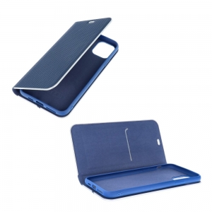 Pouzdro LUNA Book iPhone 7, 8, SE 2020 barva modrá carbon