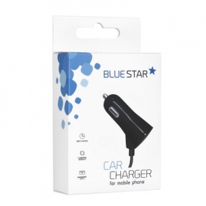 Auto nabíječ BlueStar 1xUSB 2A + kable micro USB, box