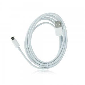 Datový kabel USB A na Micro USB, barva bílá - 3 metry