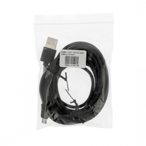 Datový kabel USB A na Micro USB, barva černá - 3 metry