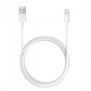 Datový kabel USB A na Lightning, barva bílá - 2 metry