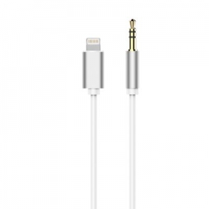 Kabel AUX Lightning na Jack 3,5mm, 1m, barva bílá