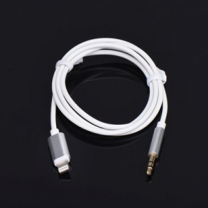 Kabel AUX Lightning na Jack 3,5mm, 1m, barva bílá