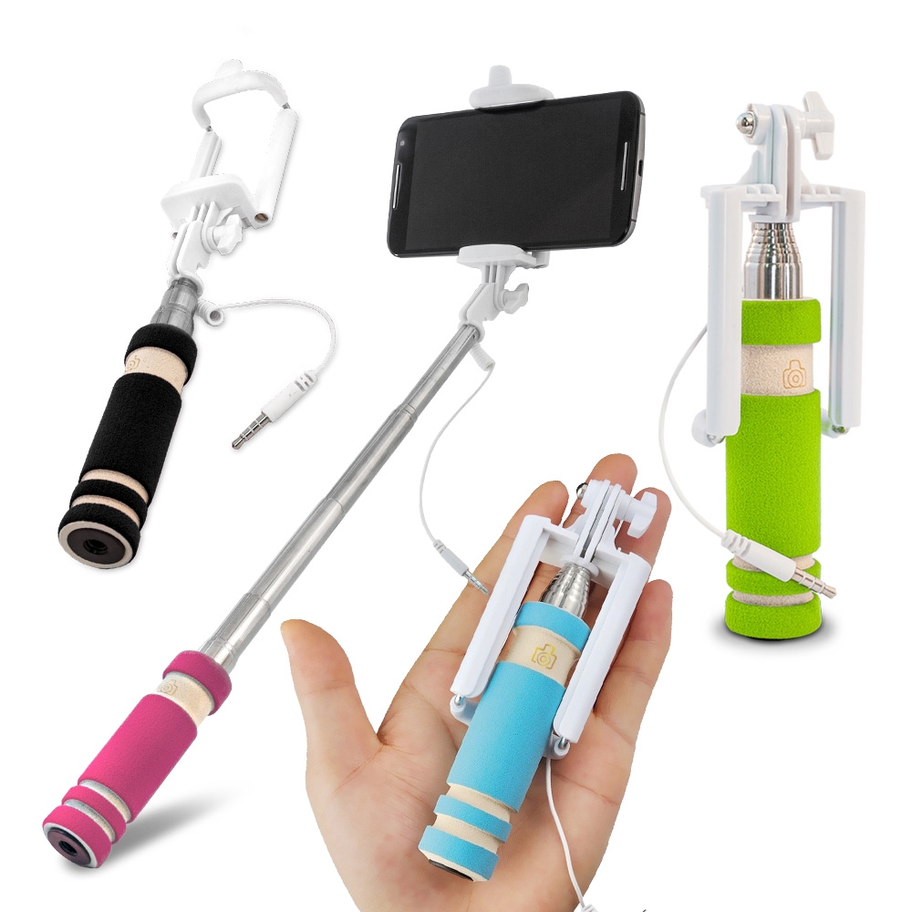 Selfie držák Mini Stick max. 60cm, 3,5mm jack MIX barev
