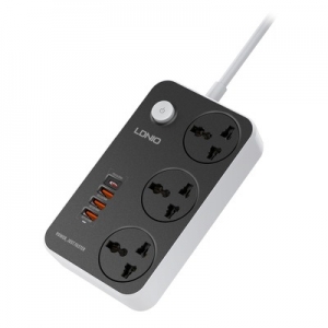 Cestovní nabíječ LDNIO SC3412, 3x USB A, 1x USB C, QC 3.0 PD 20W