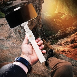 Selfie držák se stativem K07 - bluetooth připojení, barva bílá