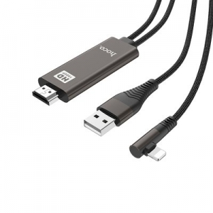 Kabel Hoco UA14, HDMI na Lightning (8pin) 2m, barva černá