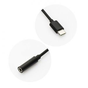 Adaptér USB C na Jack 3,5mm (female), barva černá