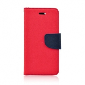 Pouzdro FANCY Diary iPhone 12, 12 Pro barva červená/modrá