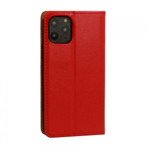 Pouzdro Book Leather Special iPhone 12, 12 Pro, barva červená