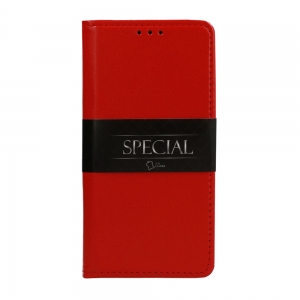 Pouzdro Book Leather Special iPhone 12 Pro Max, barva červená
