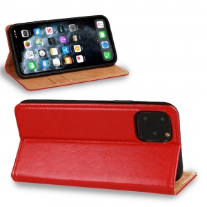 Pouzdro Book Leather Special iPhone 12 Pro Max, barva červená