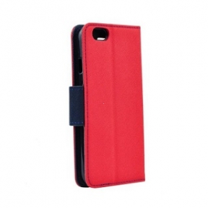 Pouzdro FANCY Diary Xiaomi Redmi Note 9 barva červená/modrá