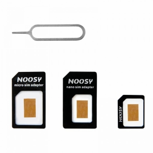 Adaptér SIM 3v1 (SIM, Micro SIM, Nano SIM) - NOOSY, barva černá