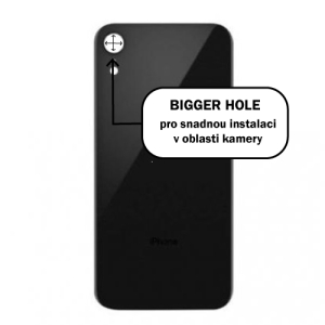 Kryt baterie iPhone XR black - Bigger Hole