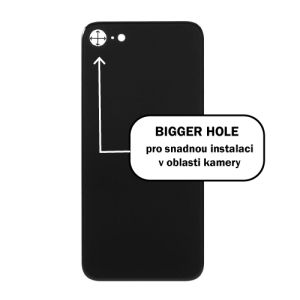 Kryt baterie iPhone SE 2020, SE 2022 black - Bigger Hole