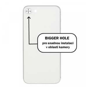 Kryt baterie iPhone SE 2020, SE 2022 white - Bigger Hole