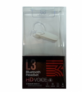 Bluetooth Headset HD VOICE L3 super sound version 4,1 barva bílá
