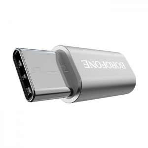 Redukce micro USB / USB Typ C BOROFONE barva stříbrná