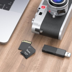 Hoco HB22 adaptér paměťové karty Micro SD - SD (TF), barva černá