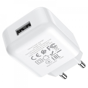 Cestovní nabíječ HOCO N2 Vigour USB Typ C 2A, barva bílá
