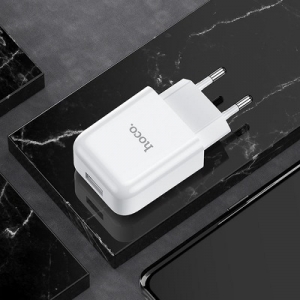 Cestovní nabíječ HOCO N2 Vigour USB Typ C 2A, barva bílá