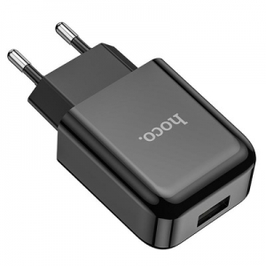 Cestovní nabíječ HOCO N2 Vigour 1x USB A (2A) + kabel USB A na USB C, barva černá