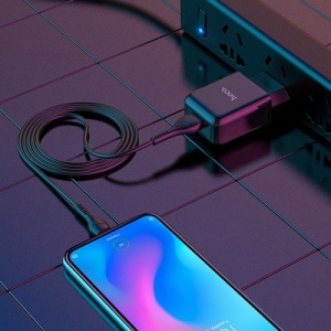 Cestovní nabíječ HOCO N2 Vigour 1x USB A (2A) + kabel USB A na USB C, barva černá