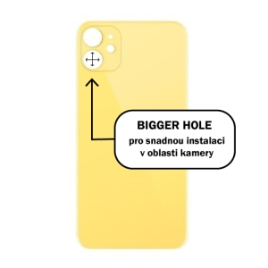 Kryt baterie iPhone 11   yellow - Bigger Hole