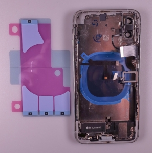Kryt baterie + střední iPhone XS (5,8) originál barva silver/white - OSAZENÝ