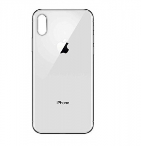 Kryt baterie iPhone XS MAX silver / white - Bigger Hole