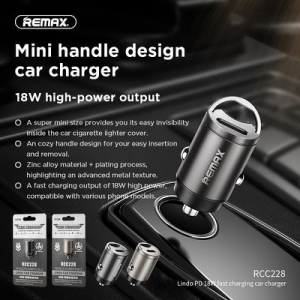 CL adaptér REMAX RCC-228, 2x USB, QC + PD 18W, barva černá