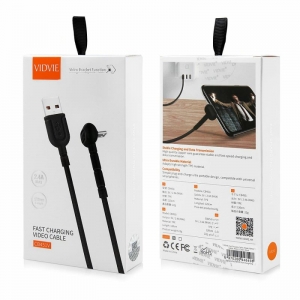 Datový kabel VIDVIE (CB451), USB A na Micro USB (FC, data + NB), délka 1m, barva bílá