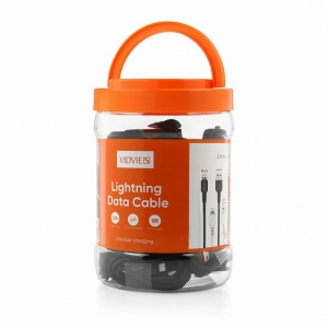 Datový kabel VIDVIE DC09 Lightning, barva černá multipack 30Ks