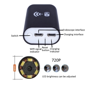 Inspekční (endoskopická) kamera 3v1, WiFi, průměr 8mm