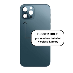 Kryt baterie iPhone 12  PRO blue - Bigger Hole