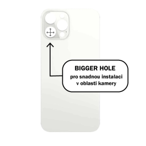 Kryt baterie iPhone 12  PRO silver - Bigger Hole