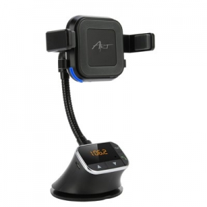 Držák do auta ART 4v1 (hands-free sada, 10W indukční / bezdrátová nabíječka, FM vysílač), barva černá
