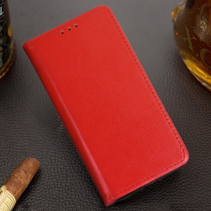 Pouzdro Book Leather Special iPhone 13 Pro, barva červená