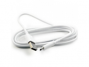 Datový kabel USB A na Micro USB, barva bílá - 1,5 metru
