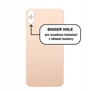 Kryt baterie iPhone XS gold - bigger hole