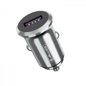 CL adaptér Jellico 1x USB 3,1A, QC 3.0, barva stříbrná