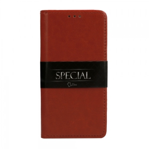 Pouzdro Book Leather Special Samsung A225F Galaxy A22 4G, M22 barva hnědá
