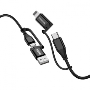 Datový kabel 4v1 Kaku (KSC-654), 60W, barva černá