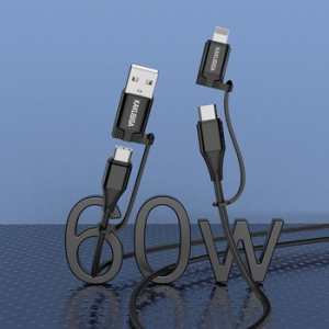 Datový kabel 4v1 Kaku (KSC-654), 60W, barva černá