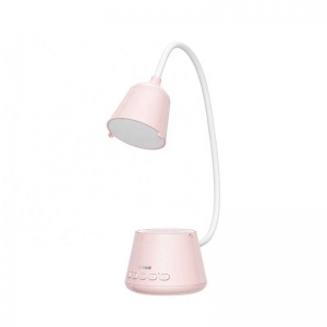 Stolní lampa s mini reproduktorem, barva růžová