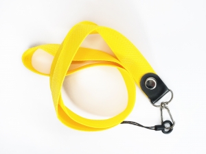Šňůrka na mobilní telefon s karabinou, šířka 2 cm, barva žlutá