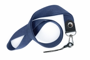 Šňůrka na mobilní telefon s karabinou, šířka 2 cm, barva tmavě modrá