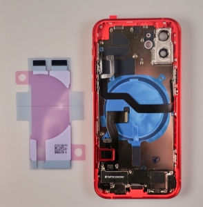Kryt baterie + střední iPhone 12 red - OSAZENÝ